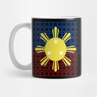 Tribal Pattern Philippine 3 Star & Sun Mug